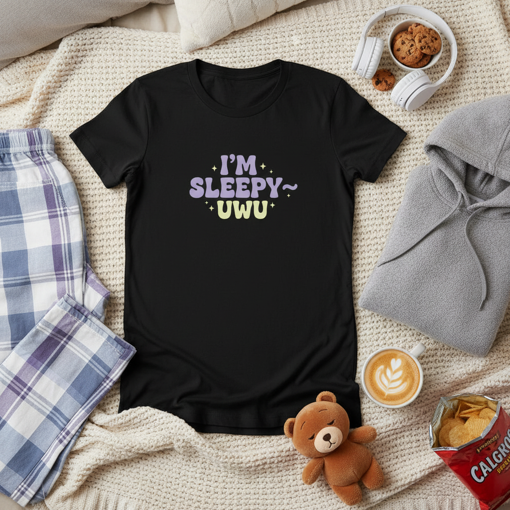 I'm Sleepy UwU Womens Tee — Cute Kawaii Graphic Shirt