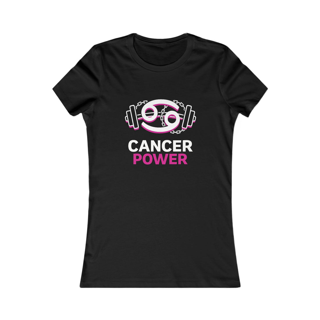 Cancer Power Women's Tee — Pink Ribbon Fitness Graphic Shirt