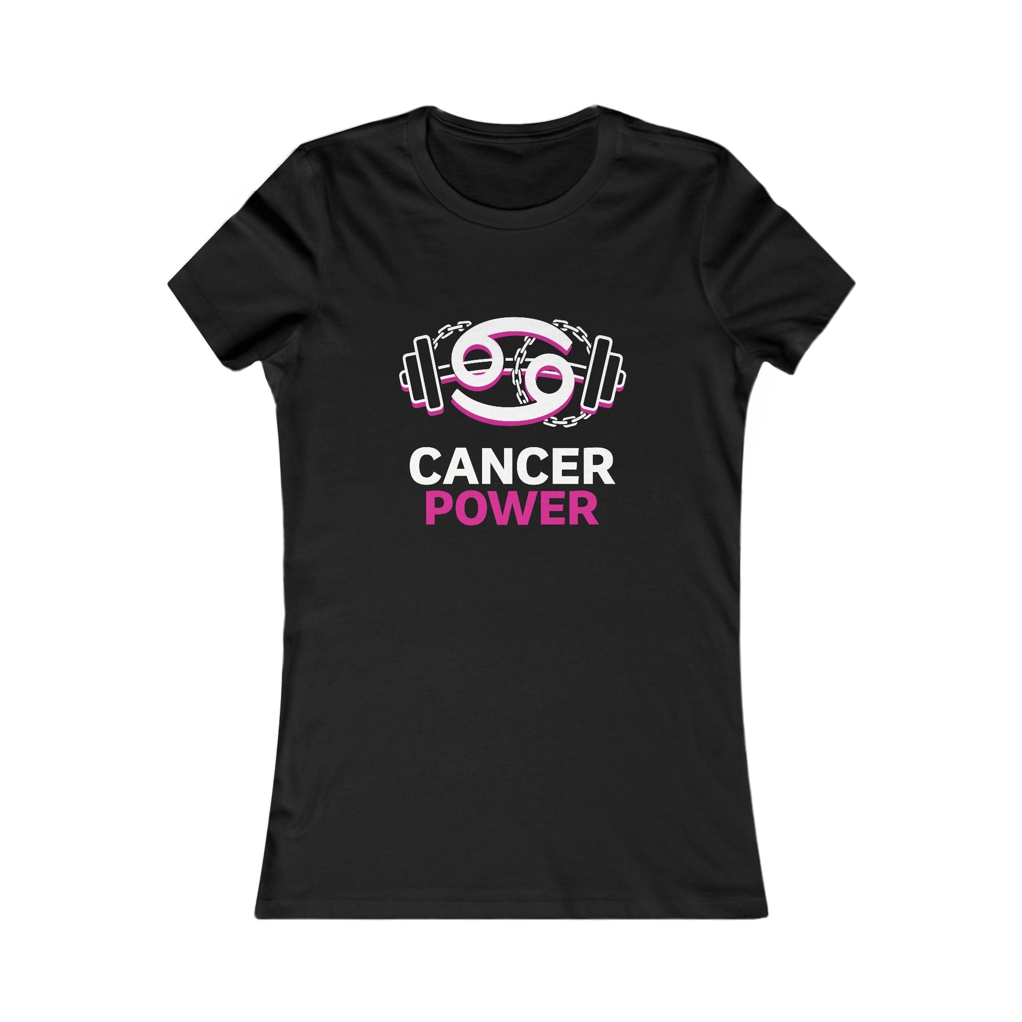 Cancer Power Women's Tee — Pink Ribbon Fitness Graphic Shirt