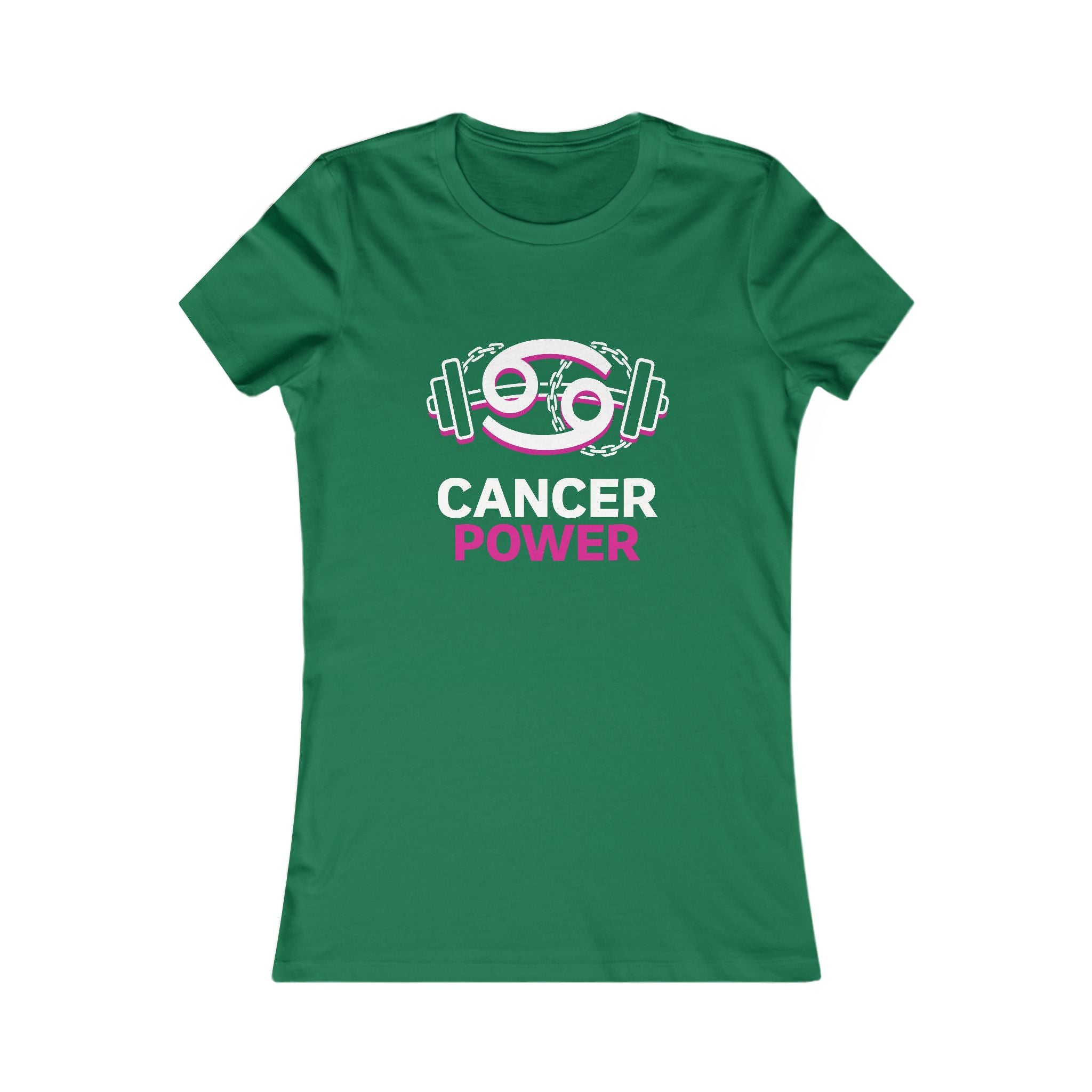 Cancer Power Women's Tee — Pink Ribbon Fitness Graphic Shirt
