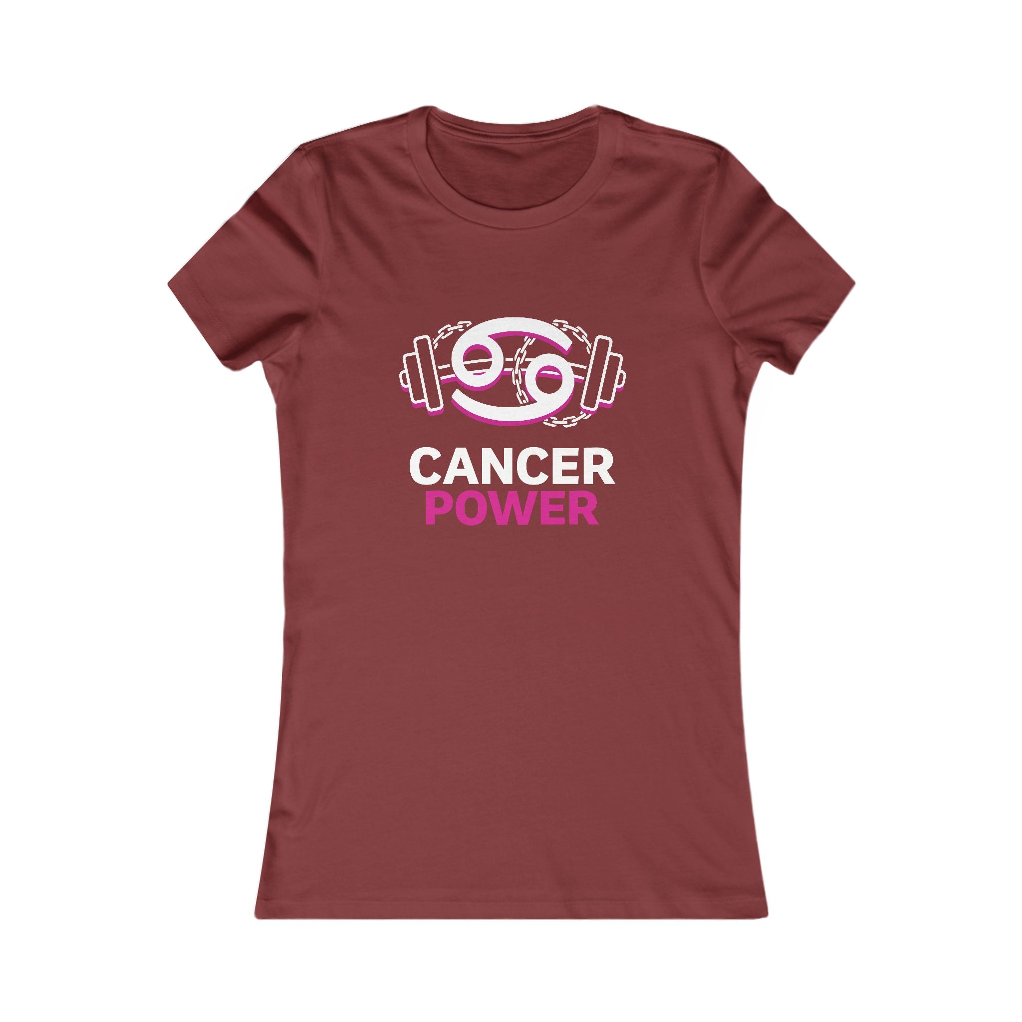 Cancer Power Women's Tee — Pink Ribbon Fitness Graphic Shirt