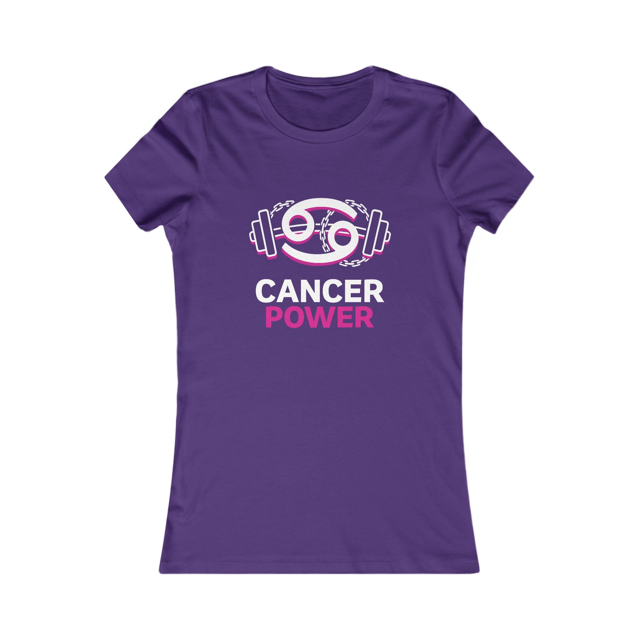 Cancer Power Women's Tee — Pink Ribbon Fitness Graphic Shirt