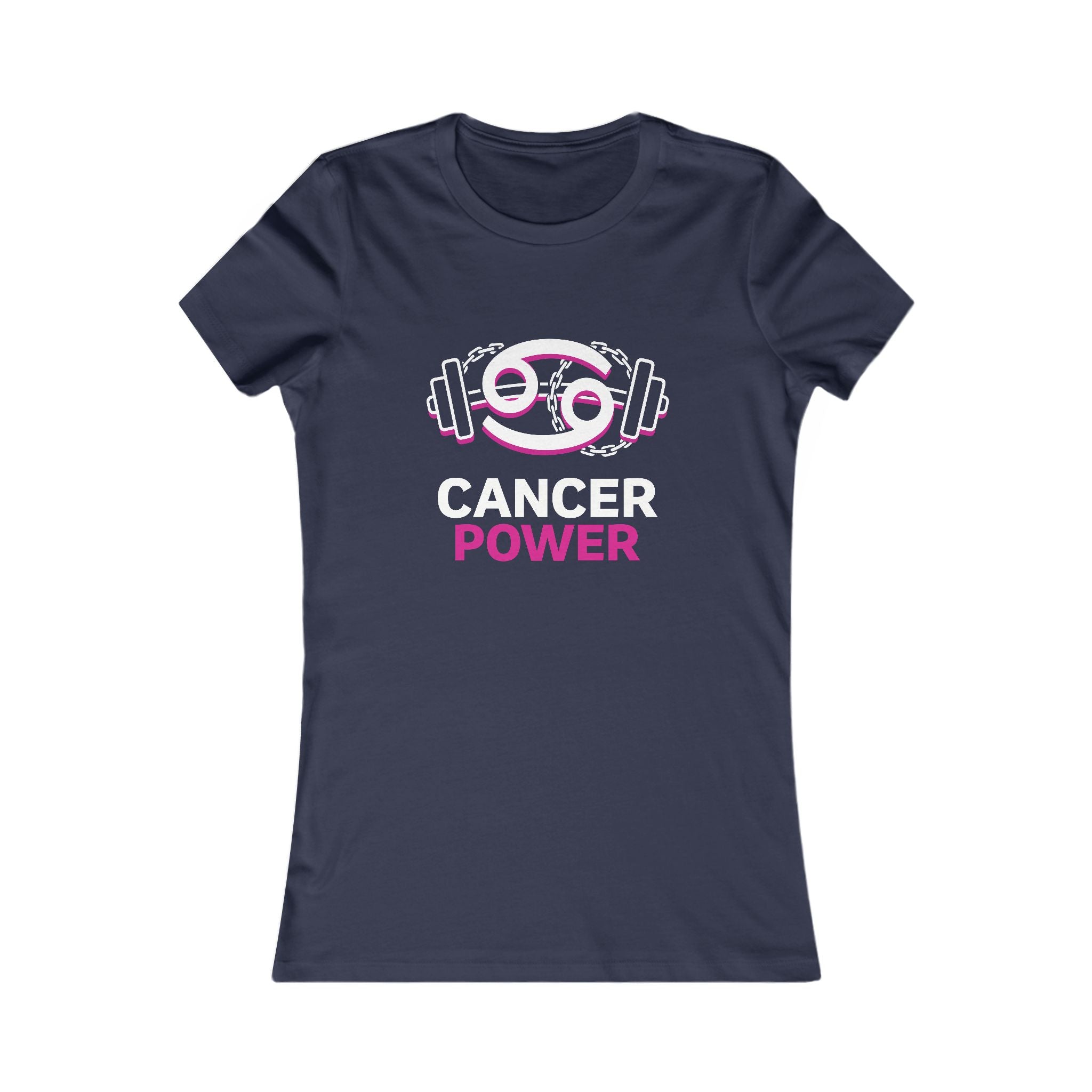 Cancer Power Women's Tee — Pink Ribbon Fitness Graphic Shirt