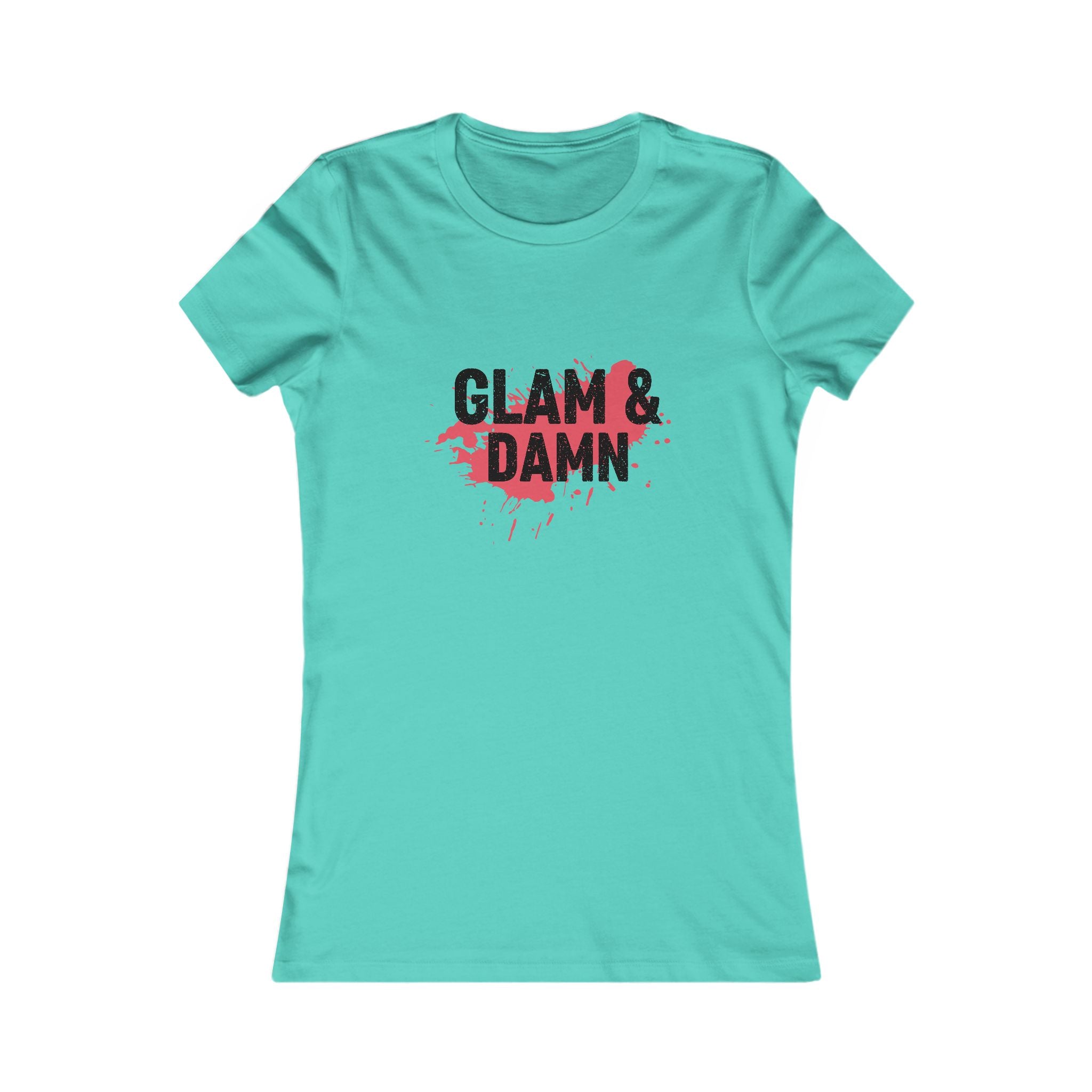 Glam & Damn Women’s Tee — Bold Lip Print Graphic Shirt