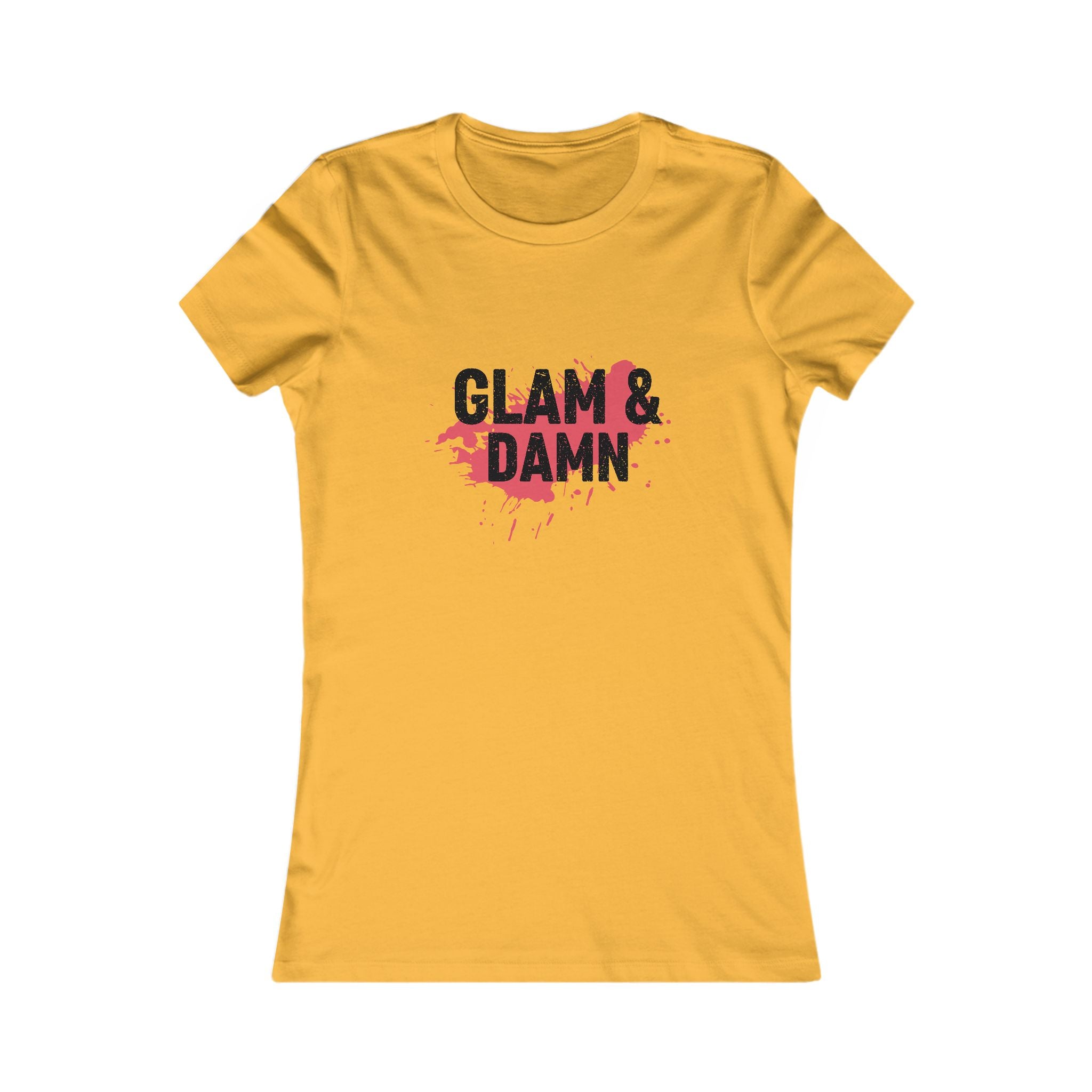Glam & Damn Women’s Tee — Bold Lip Print Graphic Shirt