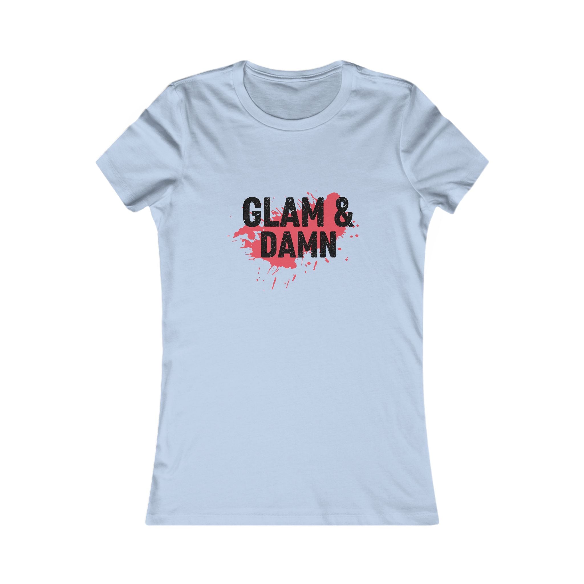 Glam & Damn Women’s Tee — Bold Lip Print Graphic Shirt