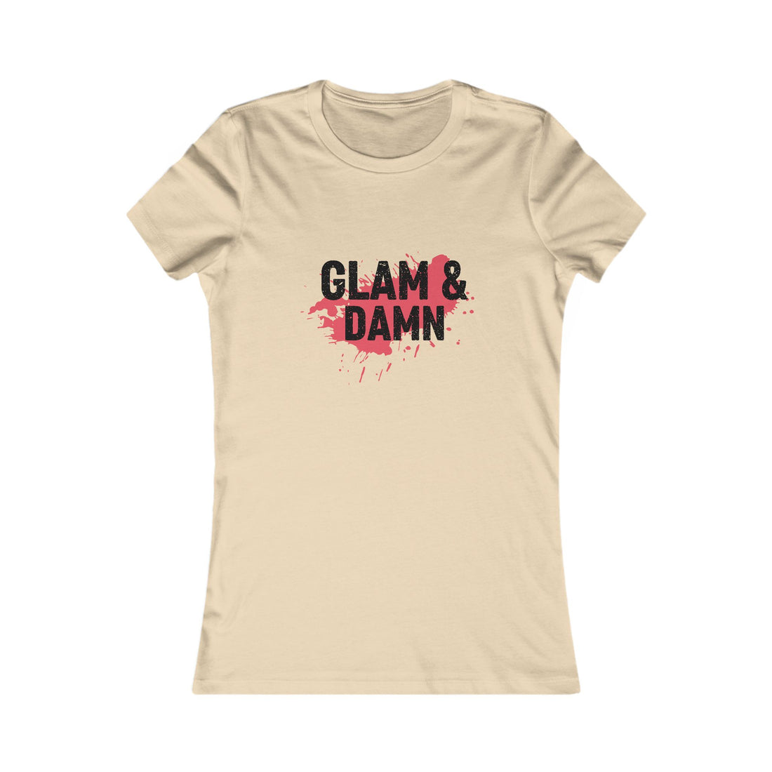 Glam & Damn Women’s Tee — Bold Lip Print Graphic Shirt