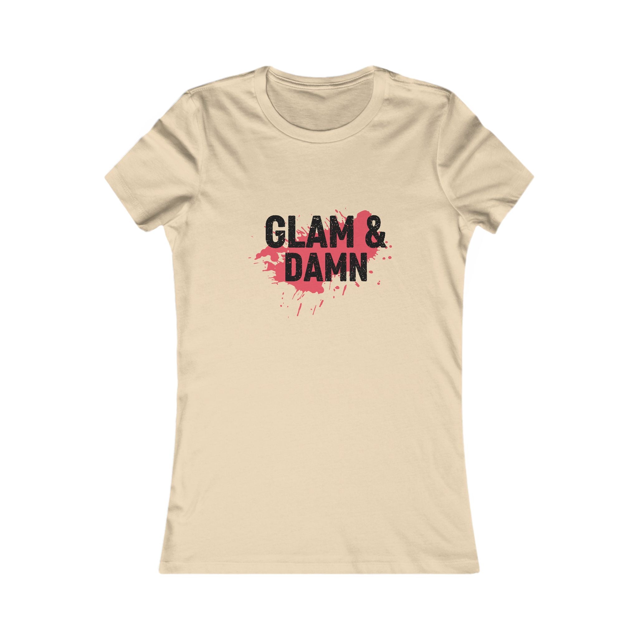 Glam & Damn Women’s Tee — Bold Lip Print Graphic Shirt