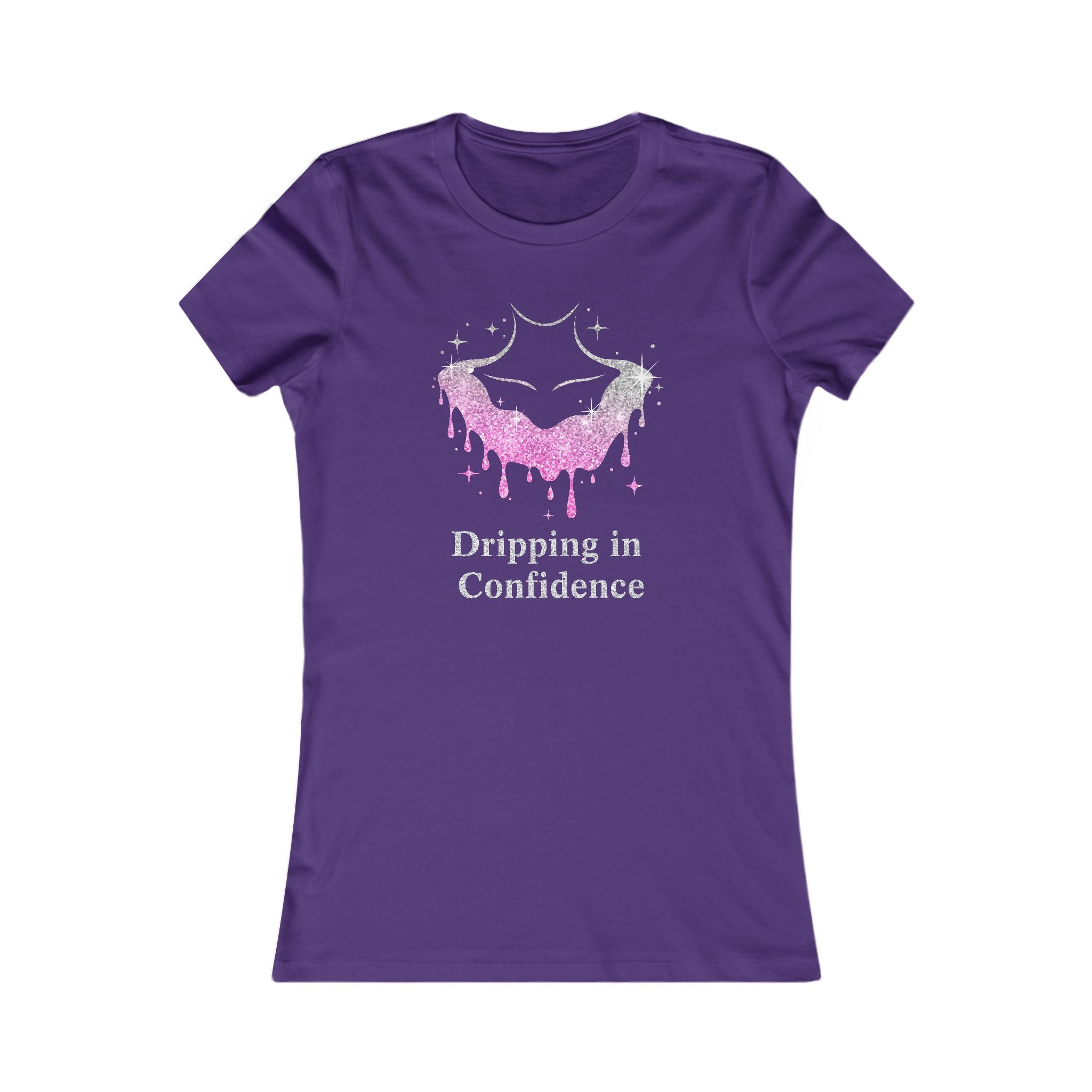 Dripping in Confidence Tee — Sparkling Pink Chest Graphic Women's T‑Shirt