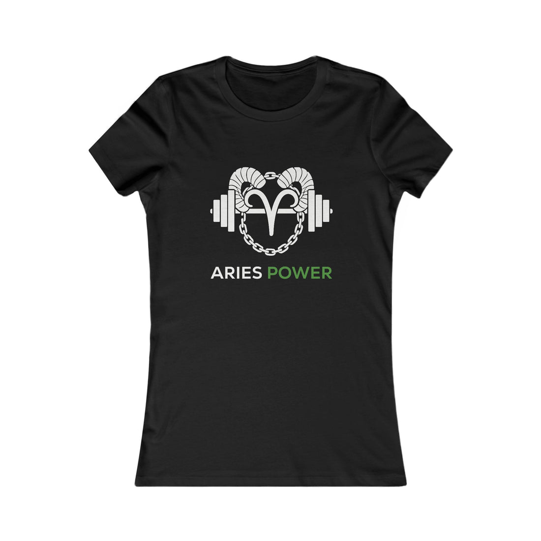 Aries Power Women's Tee — Zodiac Fitness Graphic Shirt