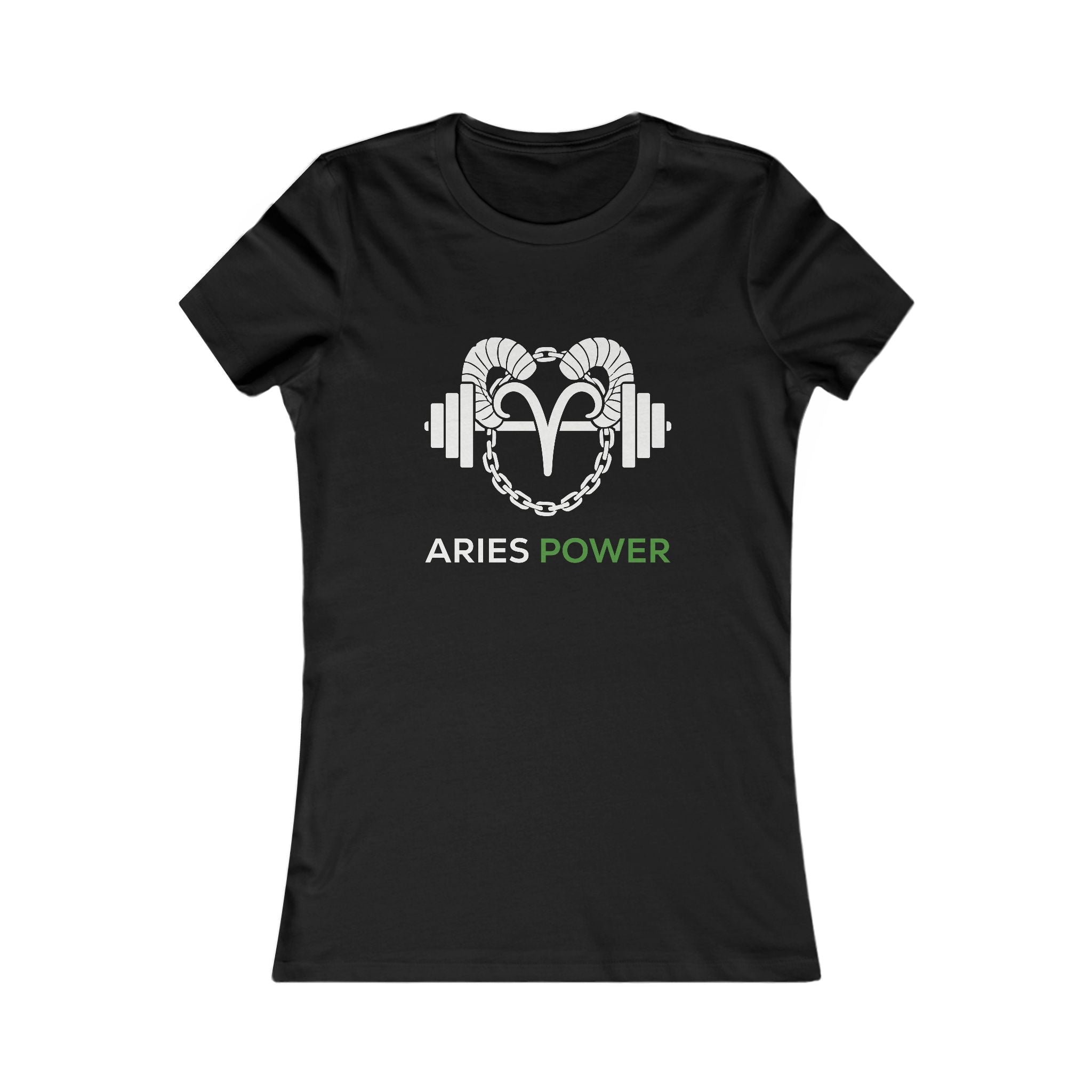 Aries Power Women's Tee — Zodiac Fitness Graphic Shirt