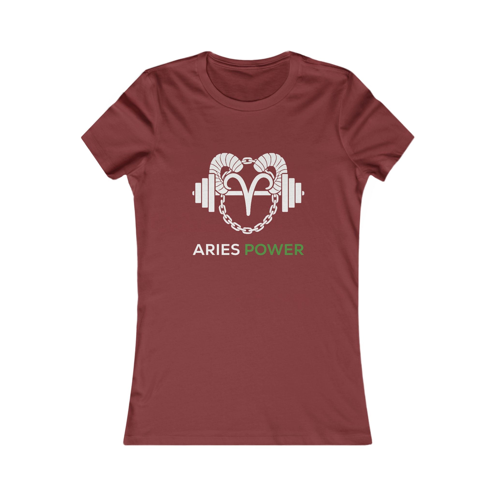 Aries Power Women's Tee — Zodiac Fitness Graphic Shirt