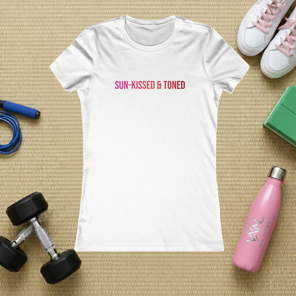 Sun-Kissed & Toned Women's Tee — Slim Fit Graphic Shirt