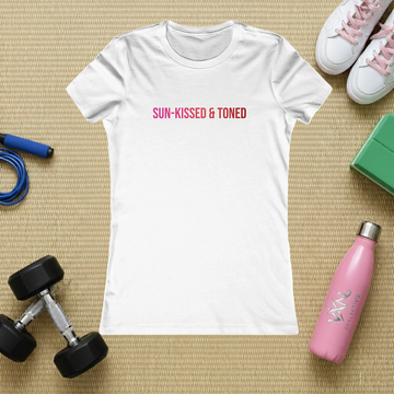 Sun-Kissed & Toned Women's Tee — Slim Fit Graphic Shirt