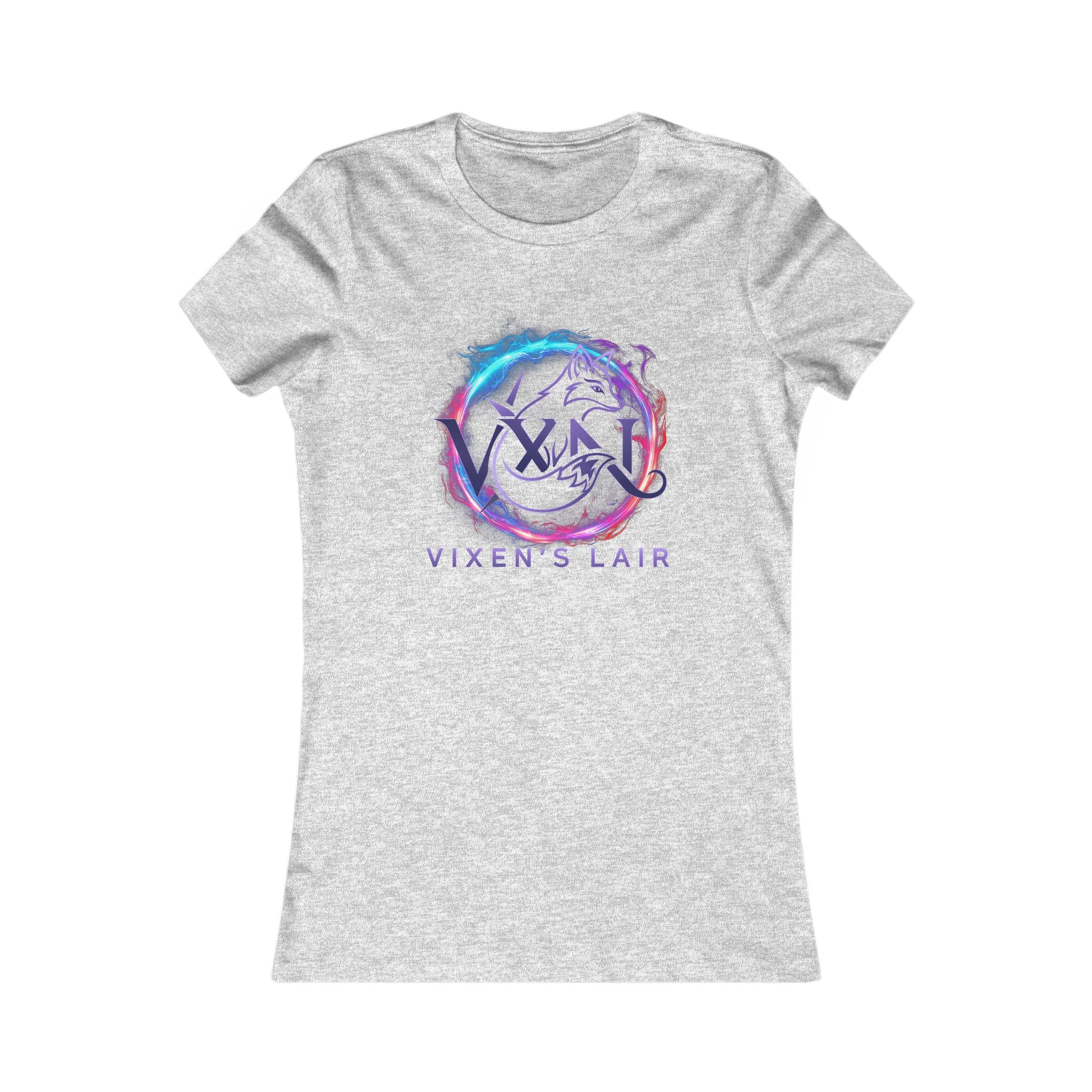 Vixen's Lair Women's Graphic Tee – Neon Fox Logo Shirt