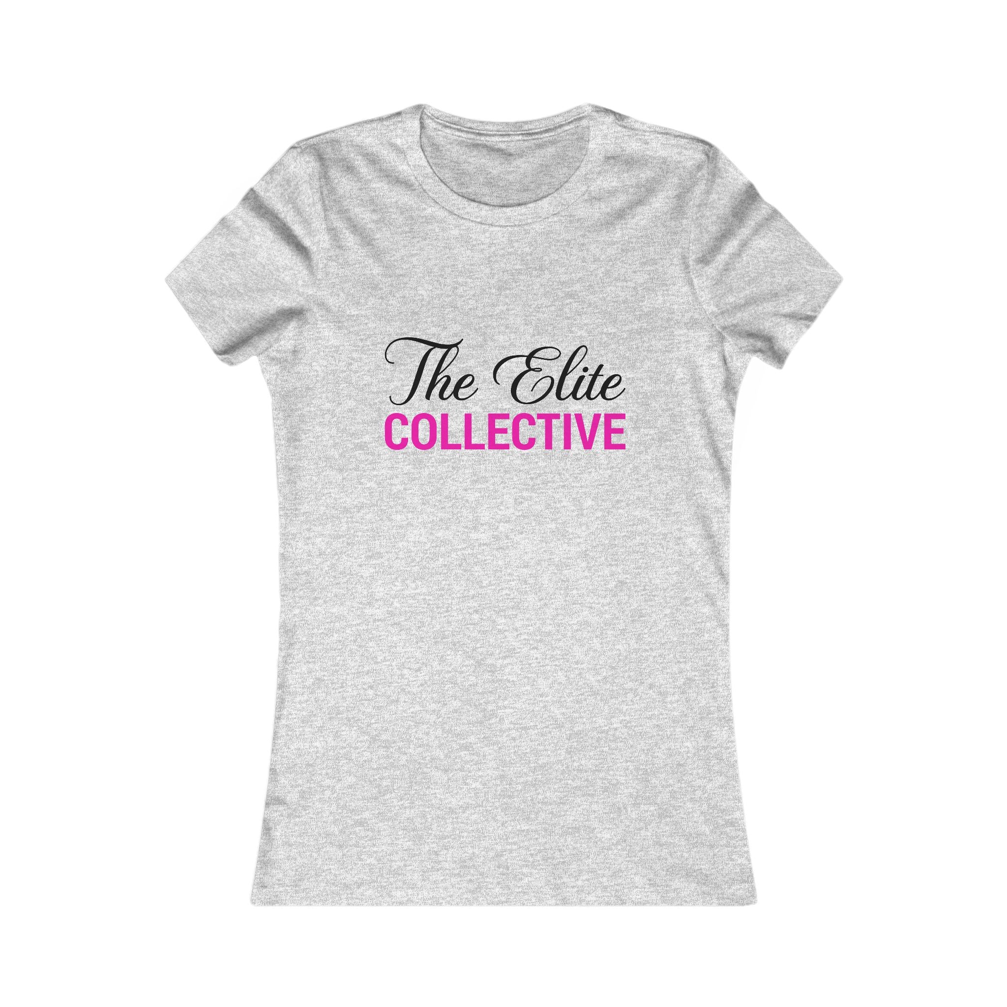 The Elite Collective Women's Tee — Script & Pink Logo Fashion Shirt