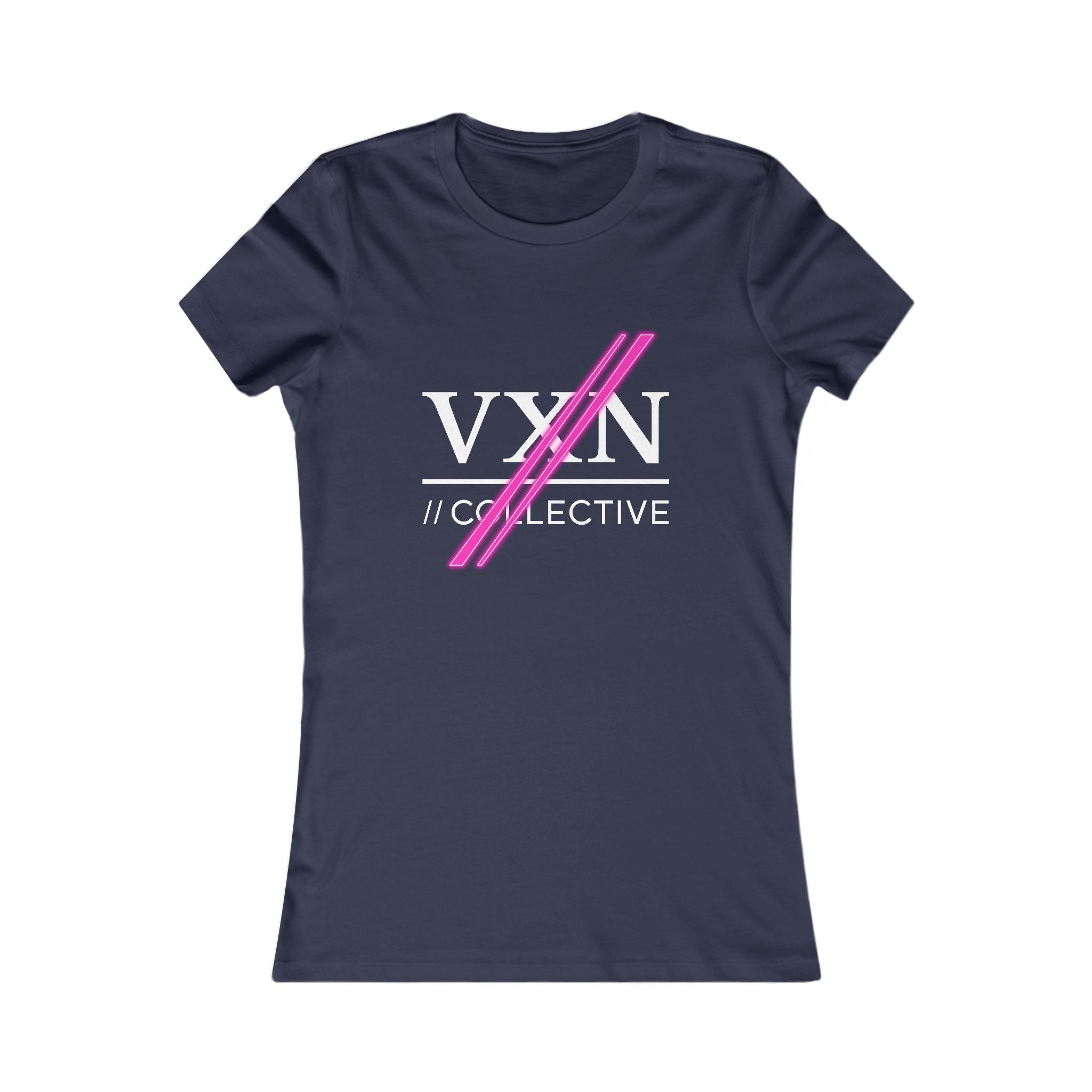 Women's Tee — VXN Collective Logo Graphic (Pink Slash)