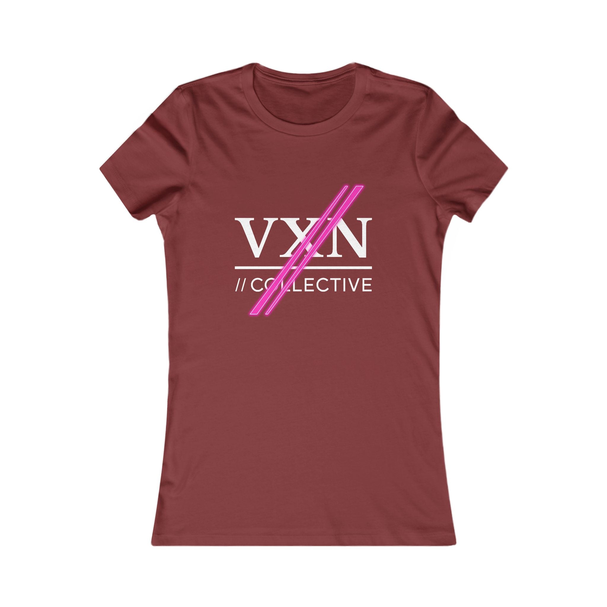 Women's Tee — VXN Collective Logo Graphic (Pink Slash)