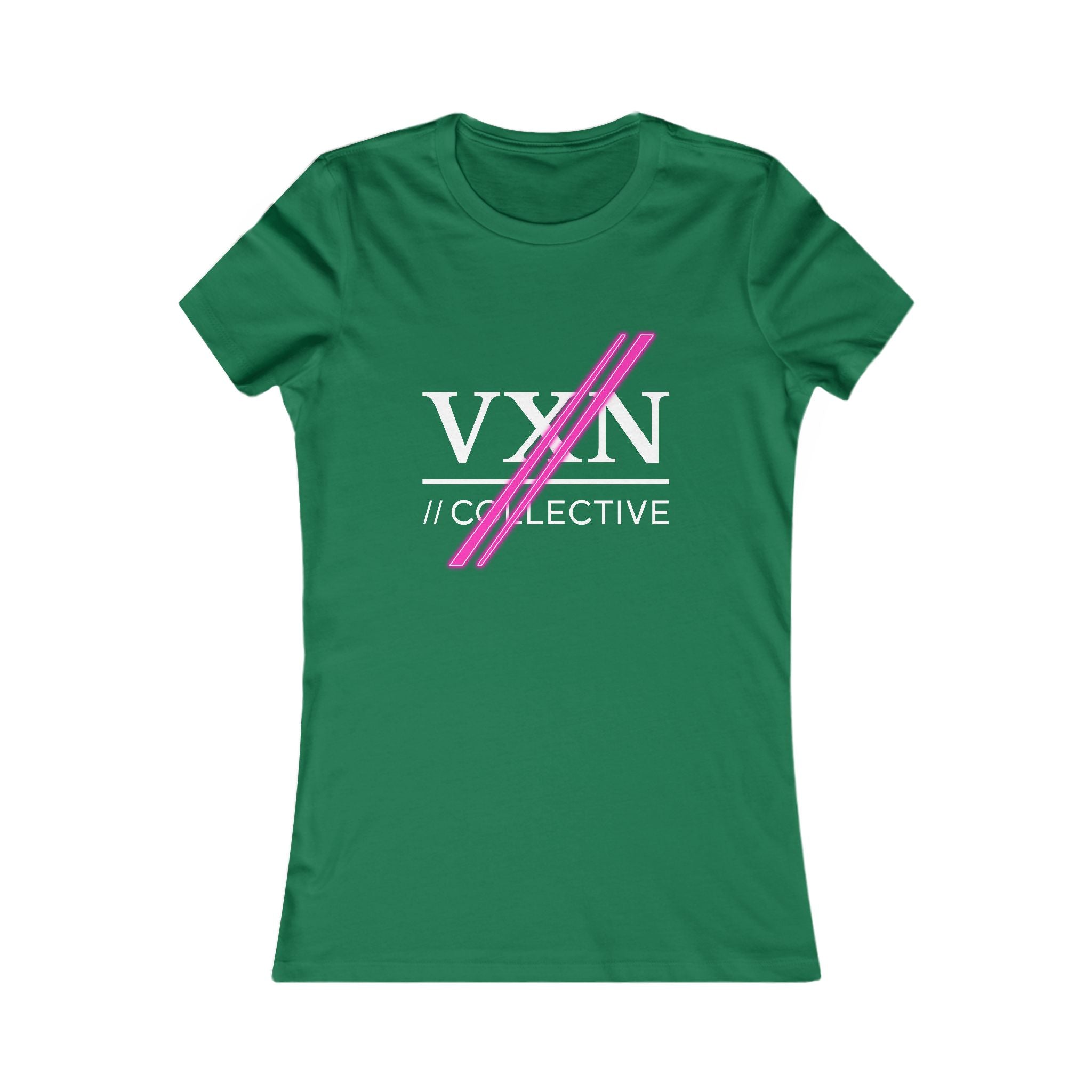 Women's Tee — VXN Collective Logo Graphic (Pink Slash)