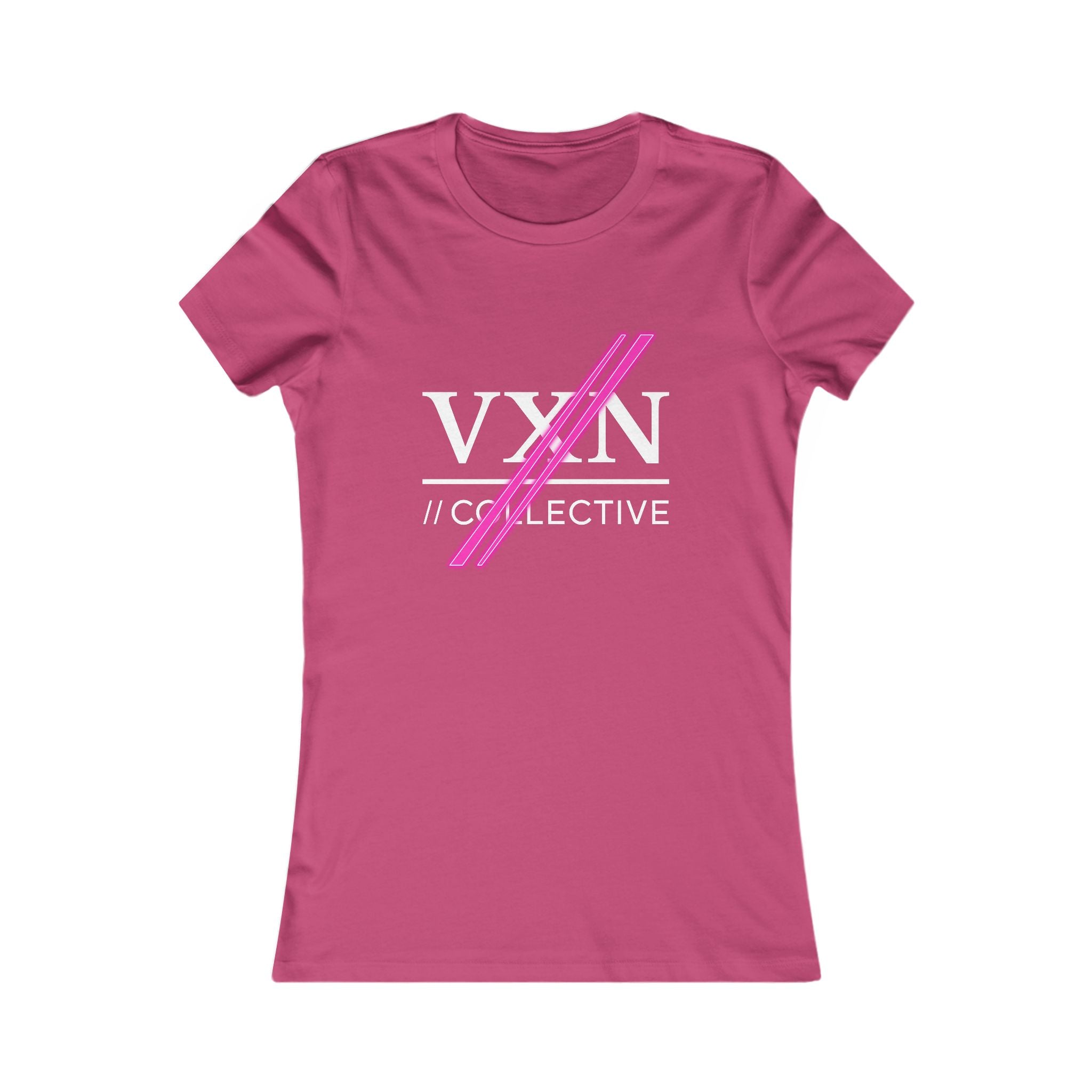 Women's Tee — VXN Collective Logo Graphic (Pink Slash)