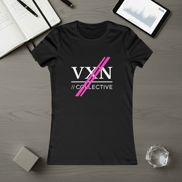 Women's Tee — VXN Collective Logo Graphic (Pink Slash)