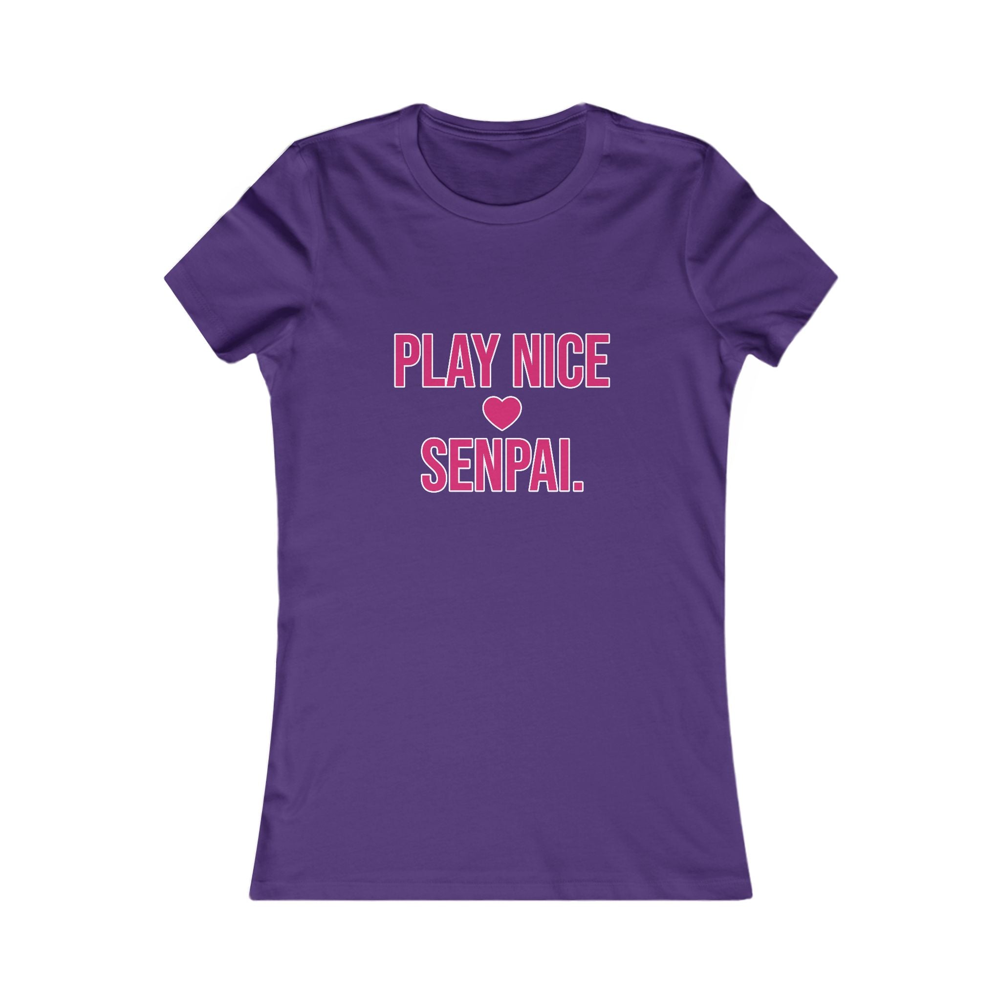 Play Nice Senpai Tee — Cute Anime-Inspired Women's Graphic T-Shirt
