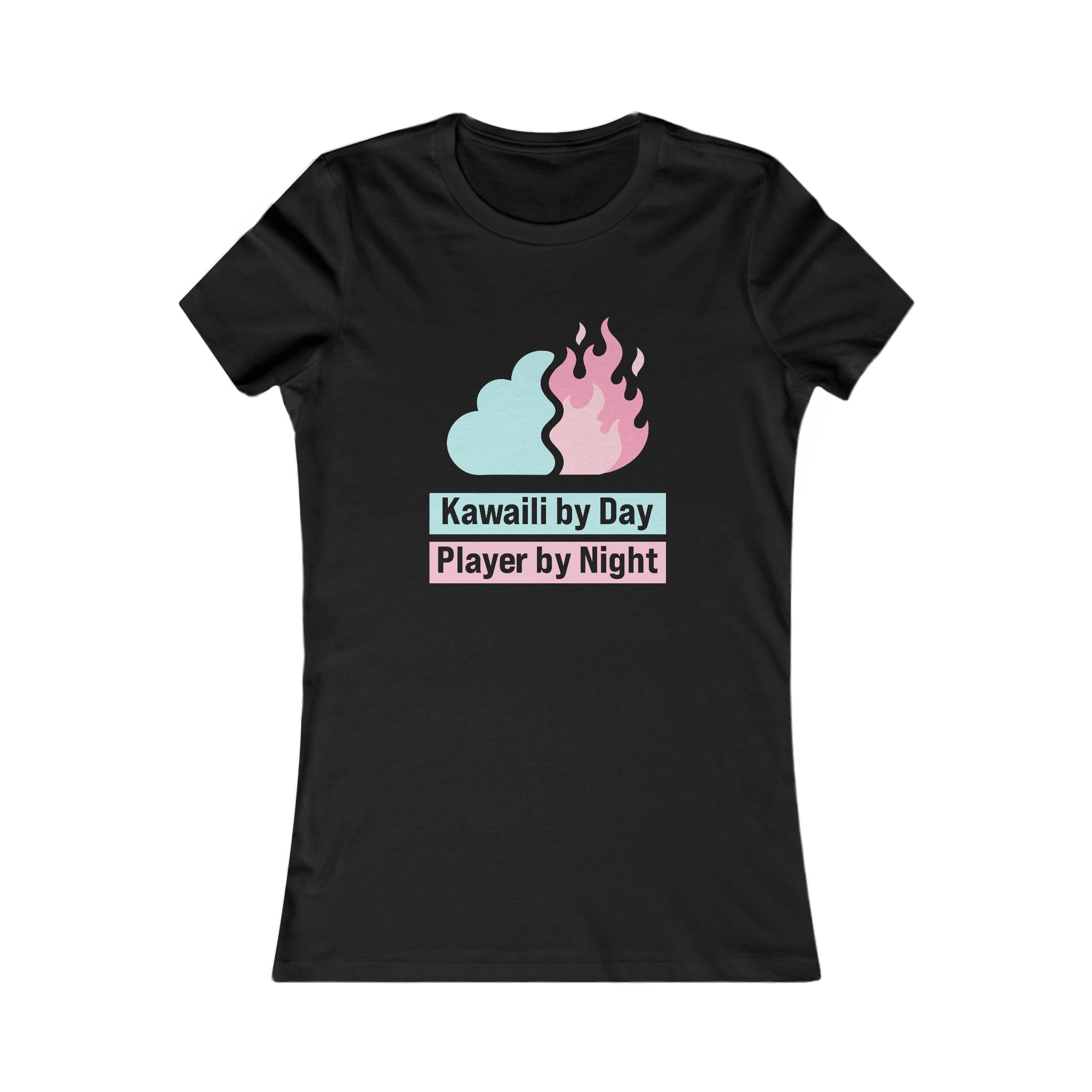 Kawaii by Day, Player by Night Women's Tee — Cute Gamer Graphic Shirt