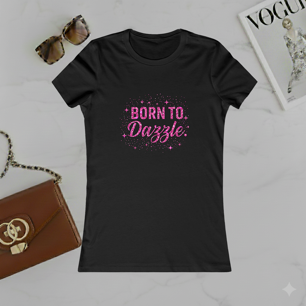 Born to Dazzle Women's Tee — Sparkle Graphic Shirt