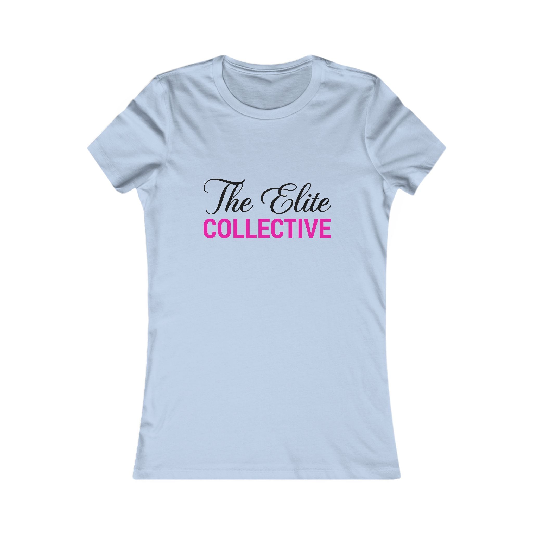 The Elite Collective Women's Tee — Script & Pink Logo Fashion Shirt