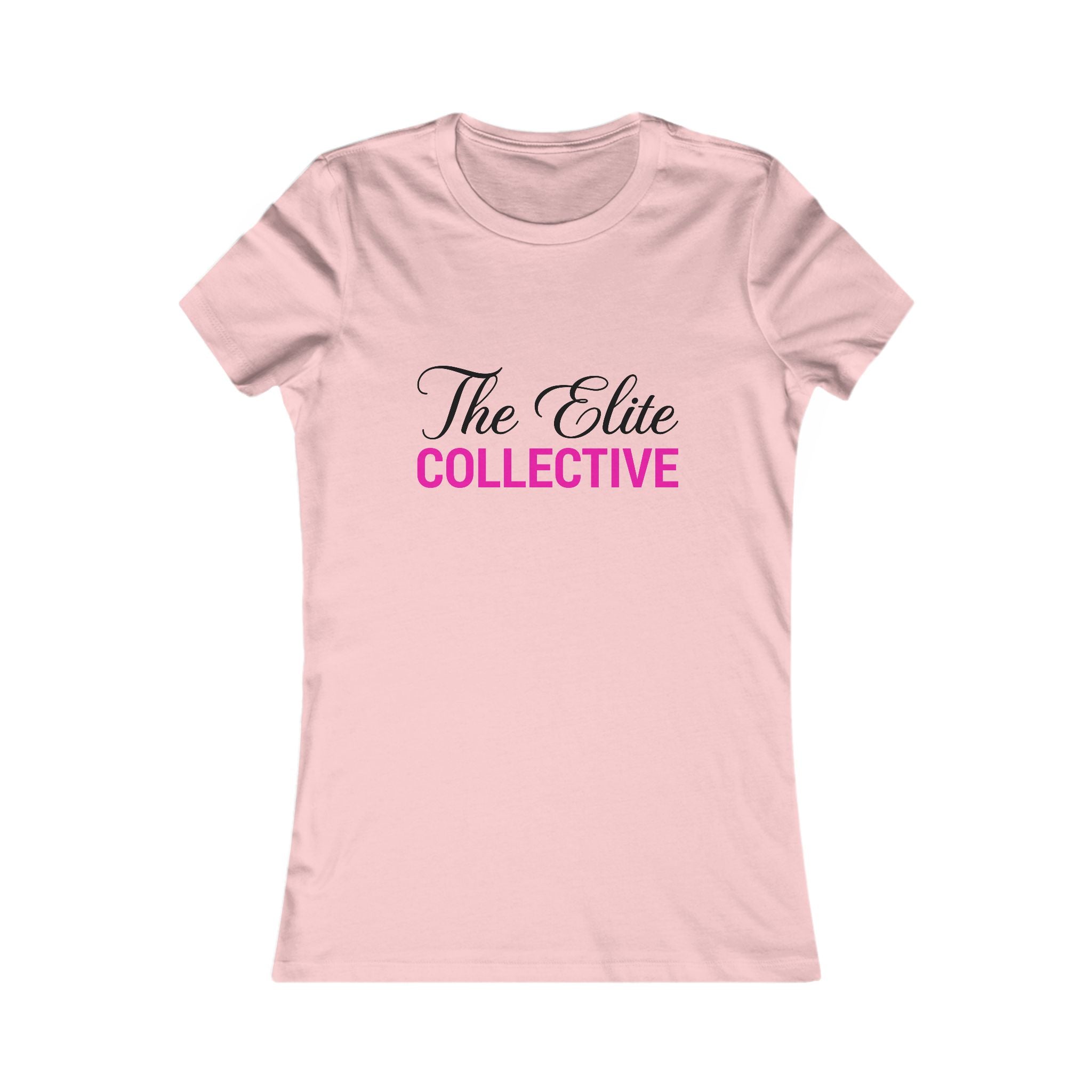 The Elite Collective Women's Tee — Script & Pink Logo Fashion Shirt