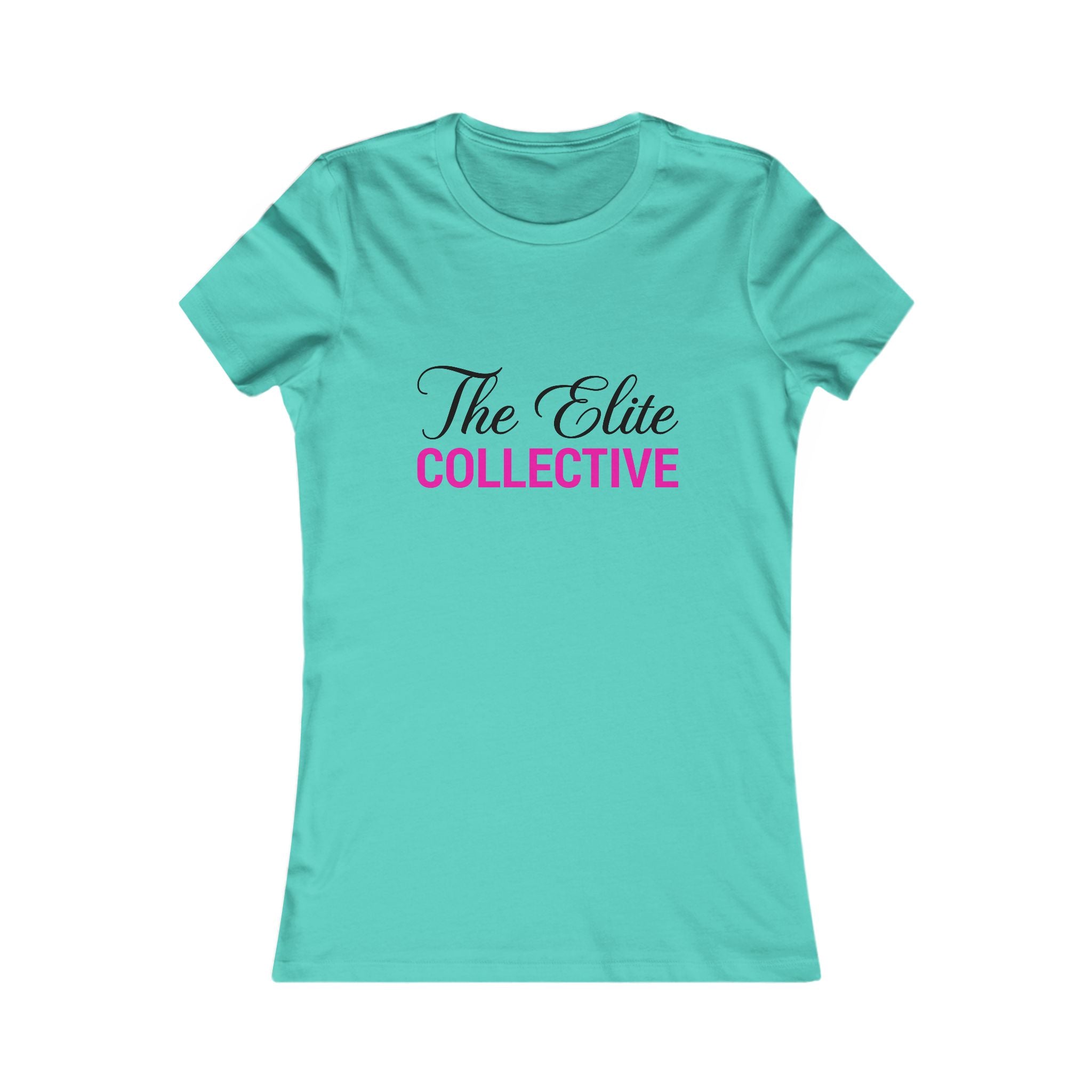 The Elite Collective Women's Tee — Script & Pink Logo Fashion Shirt