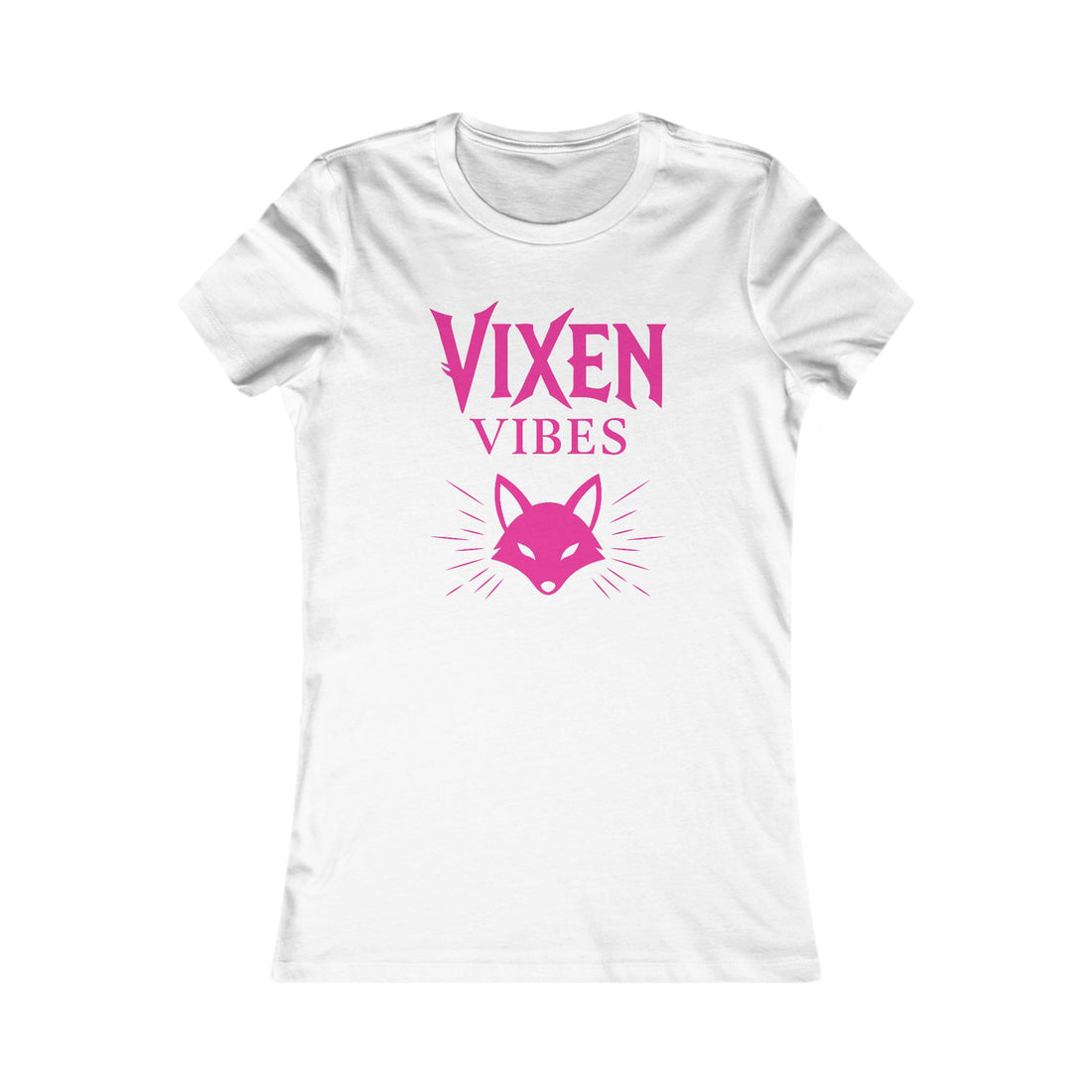 Vixen Vibes Women's Tee – Pink Fox Graphic T‑Shirt