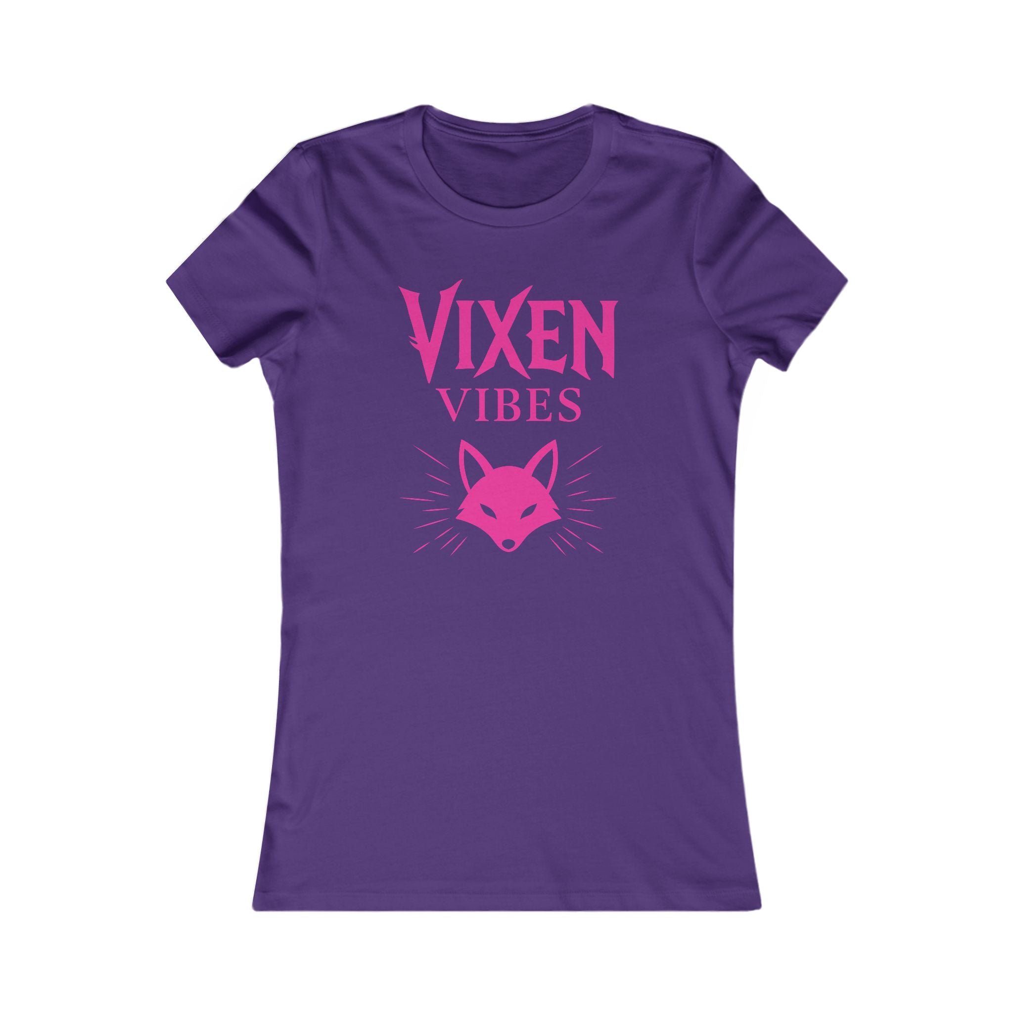 Vixen Vibes Women's Tee – Pink Fox Graphic T‑Shirt