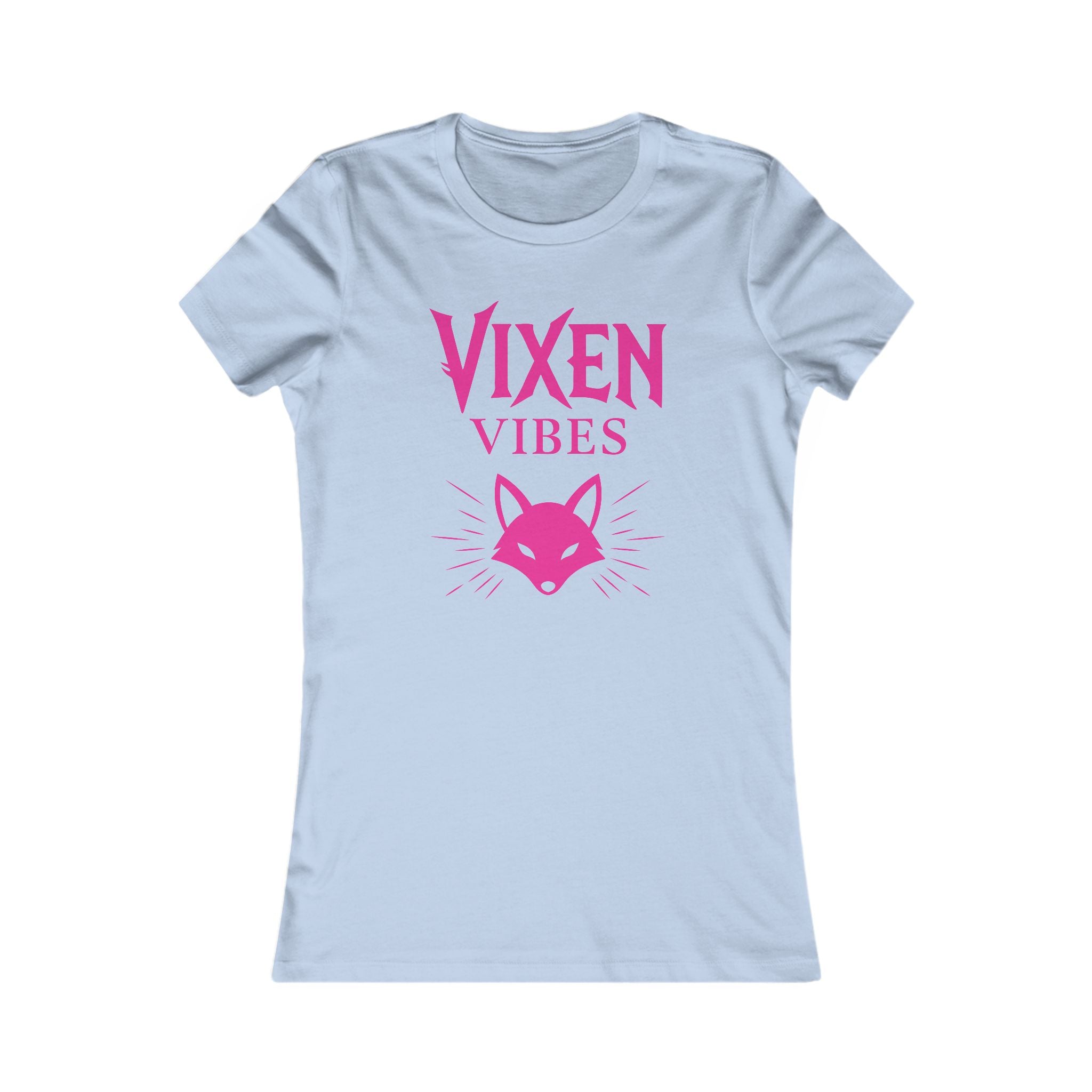 Vixen Vibes Women's Tee – Pink Fox Graphic T‑Shirt