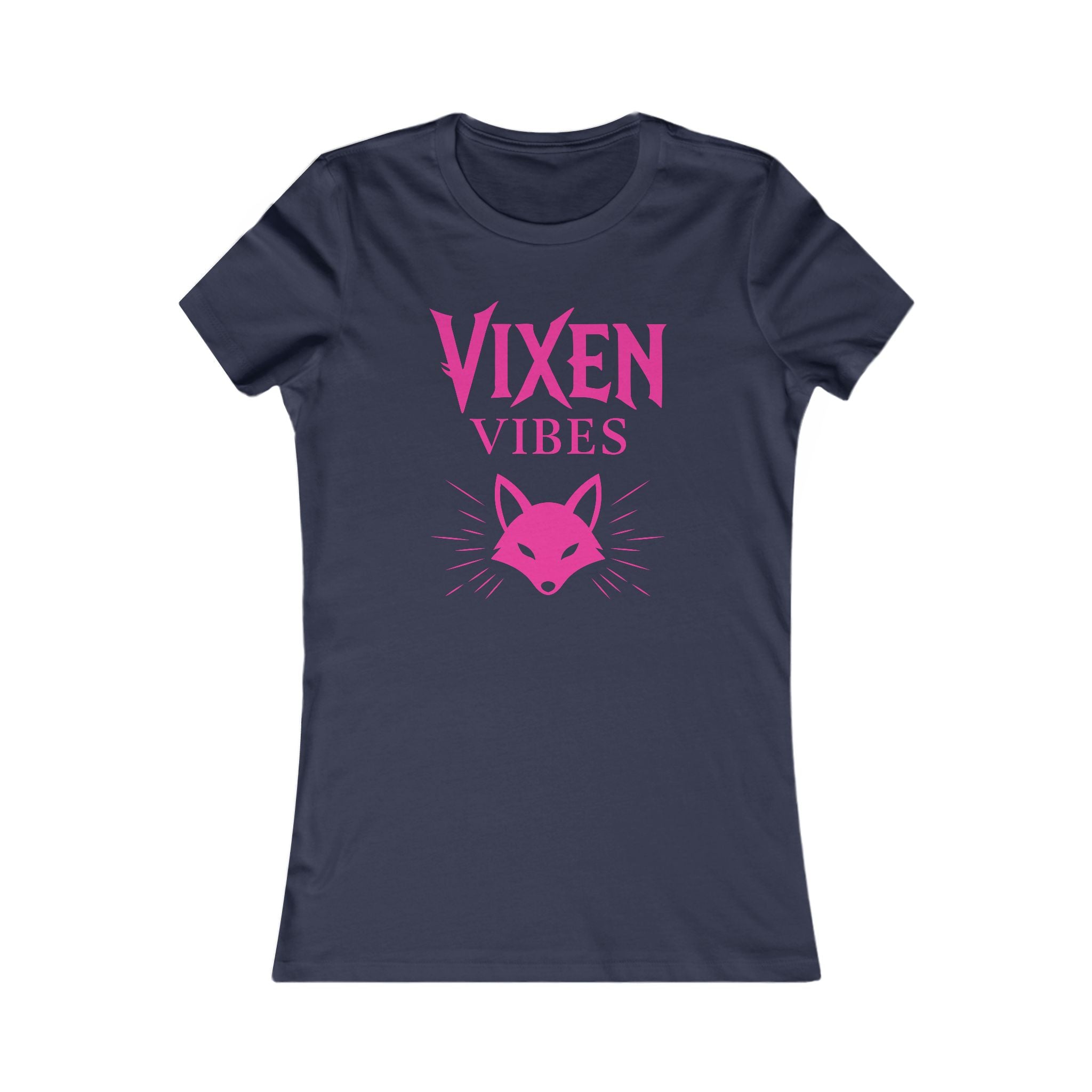 Vixen Vibes Women's Tee – Pink Fox Graphic T‑Shirt