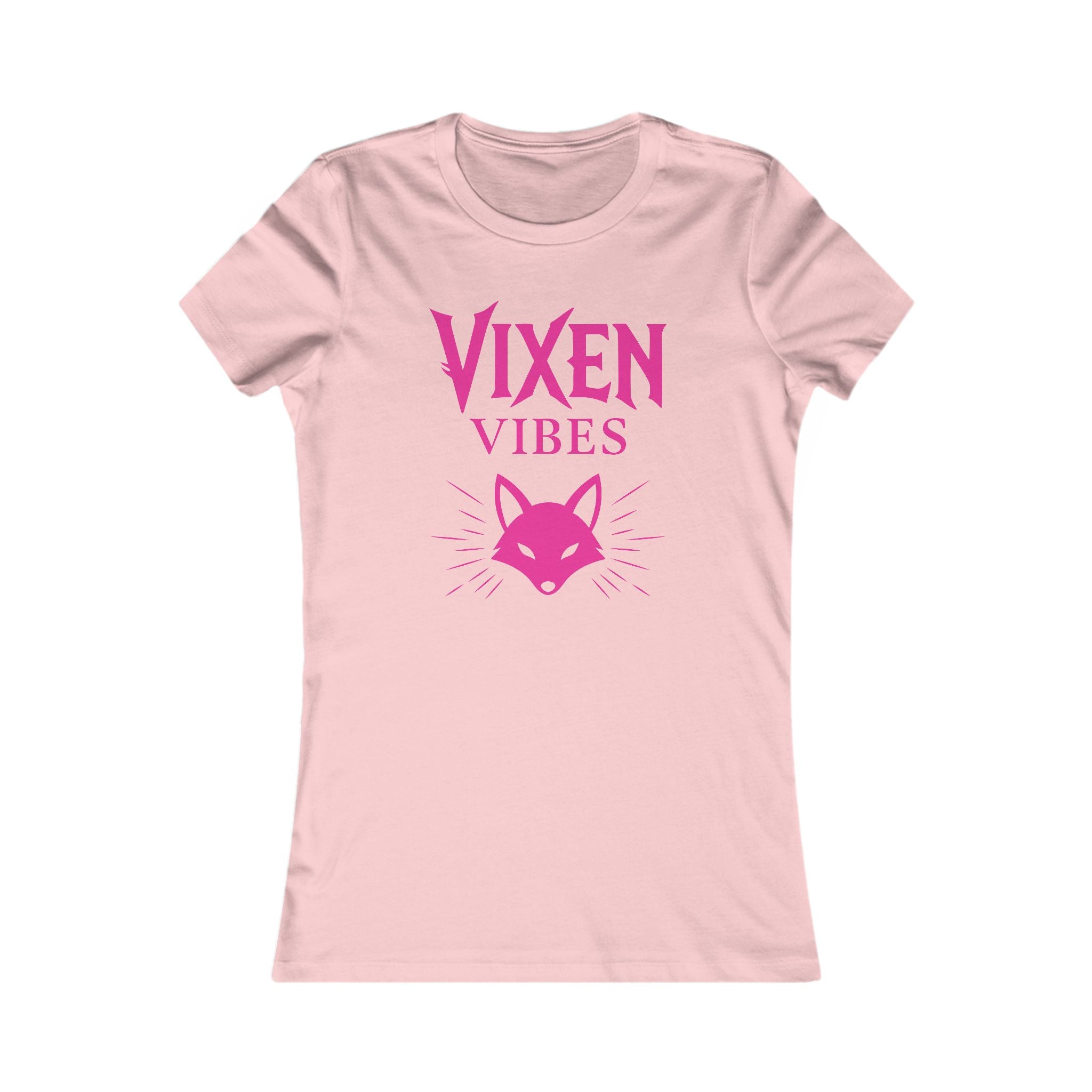 Vixen Vibes Women's Tee – Pink Fox Graphic T‑Shirt