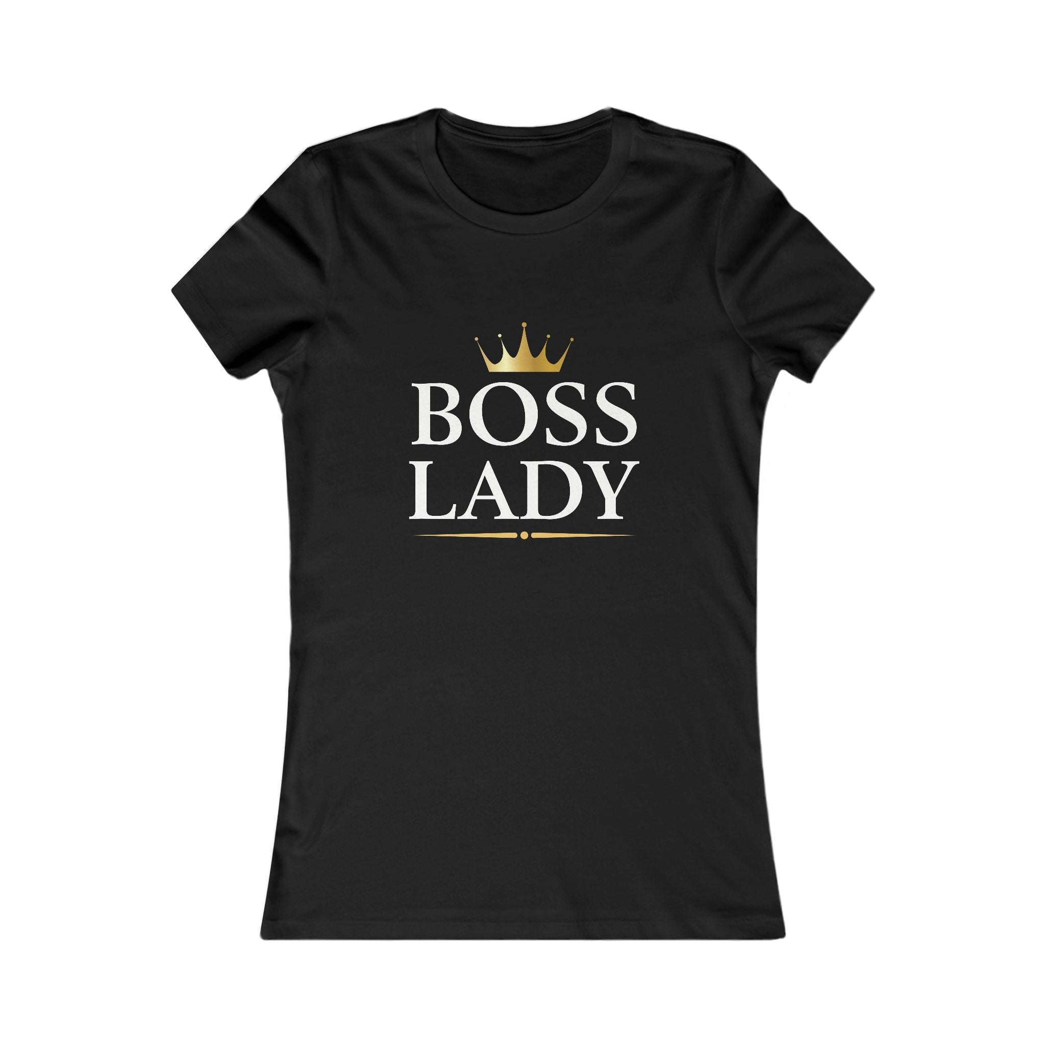 Boss Lady Tee - Women's Empowerment Graphic T-Shirt with Gold Crown