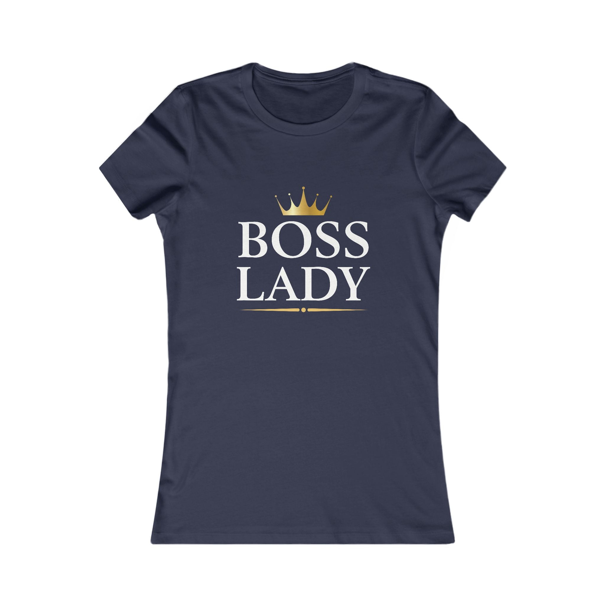 Boss Lady Tee - Women's Empowerment Graphic T-Shirt with Gold Crown