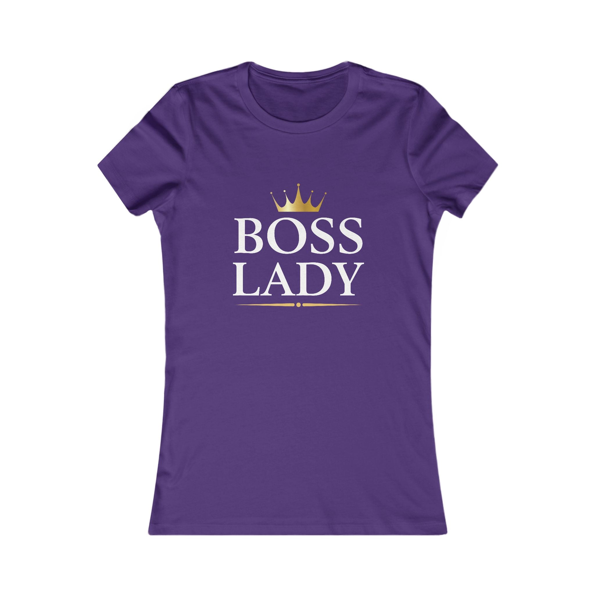 Boss Lady Tee - Women's Empowerment Graphic T-Shirt with Gold Crown