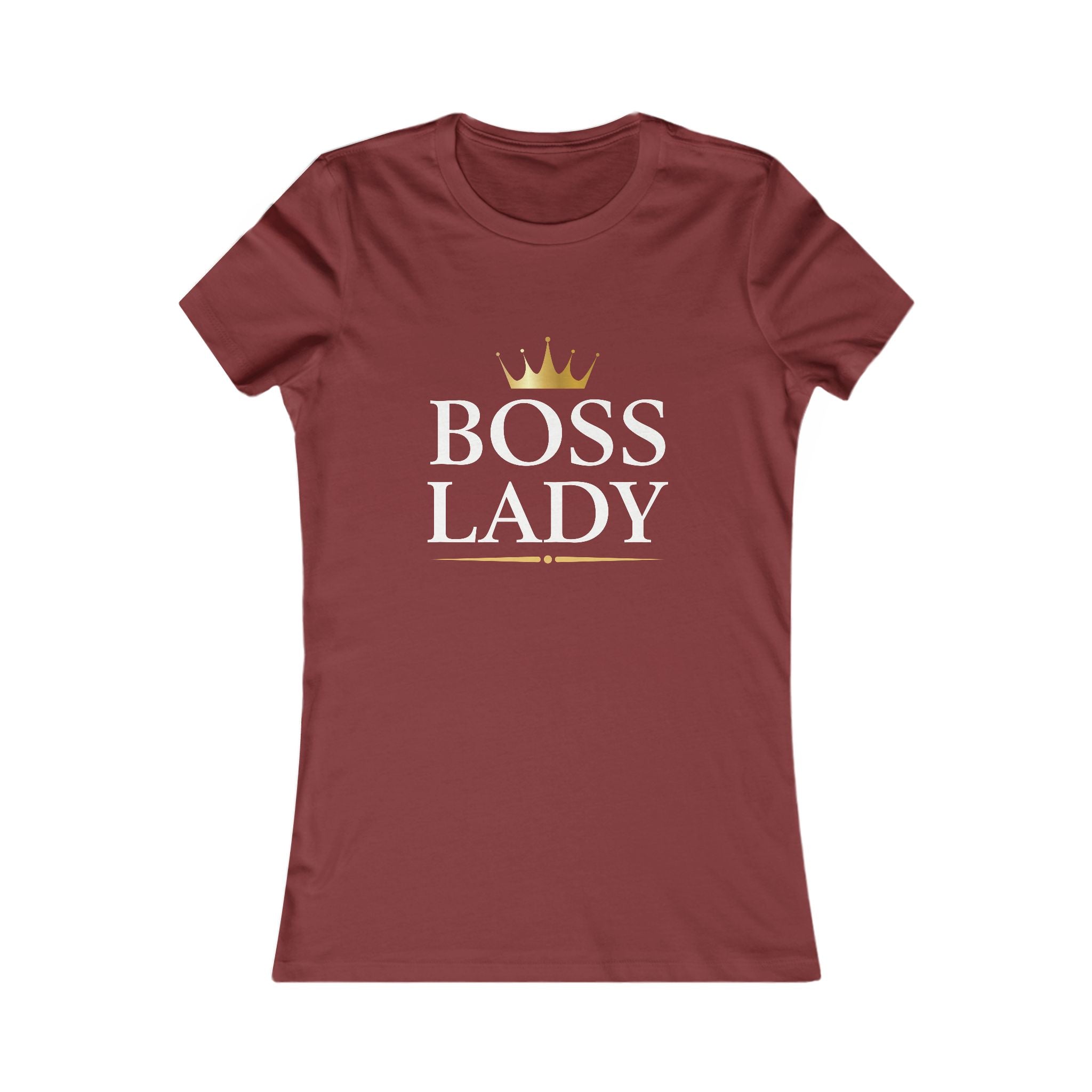 Boss Lady Tee - Women's Empowerment Graphic T-Shirt with Gold Crown