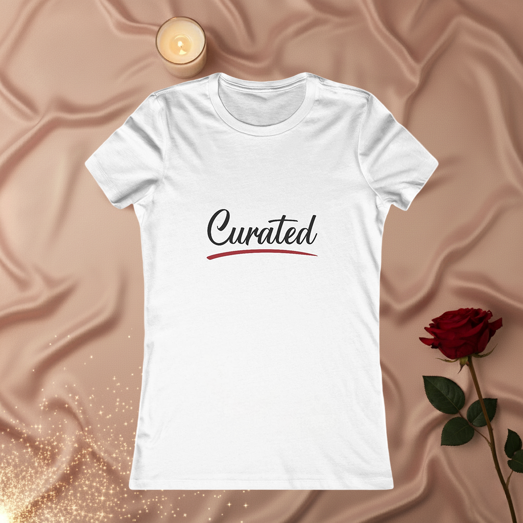Curated Women's Tee - Script Logo Casual Shirt
