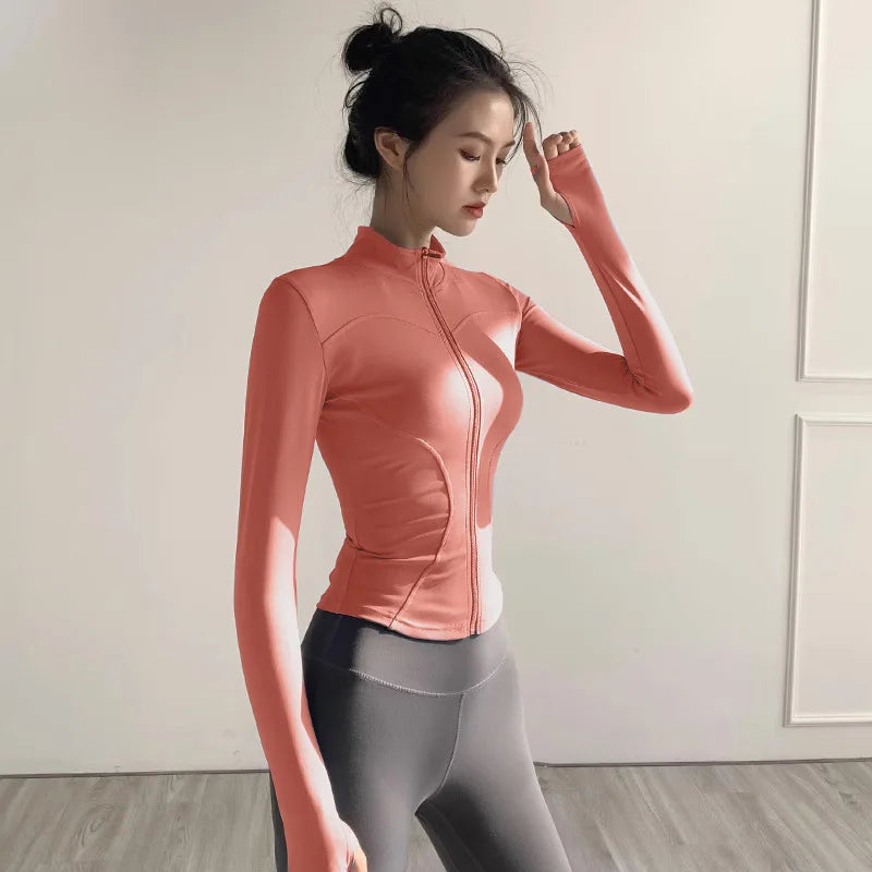 Women's - Quick-drying Long Sleeve Fitness Jacket Zipper