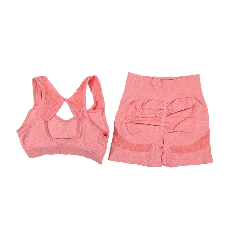 Women Gym Set Sports Bra Top & Shorts