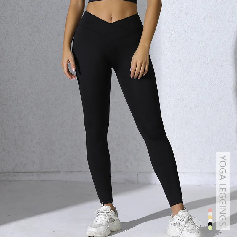 Activewear  – Gym, Yoga & Running Set with Crossed waist band Leggings