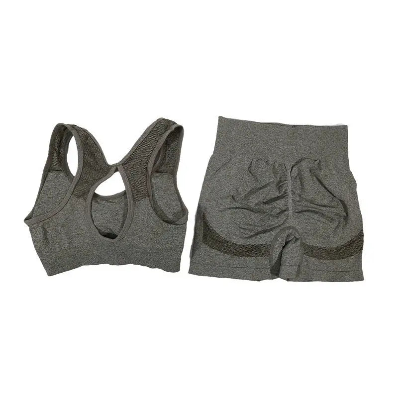 Women Gym Set Sports Bra Top & Shorts