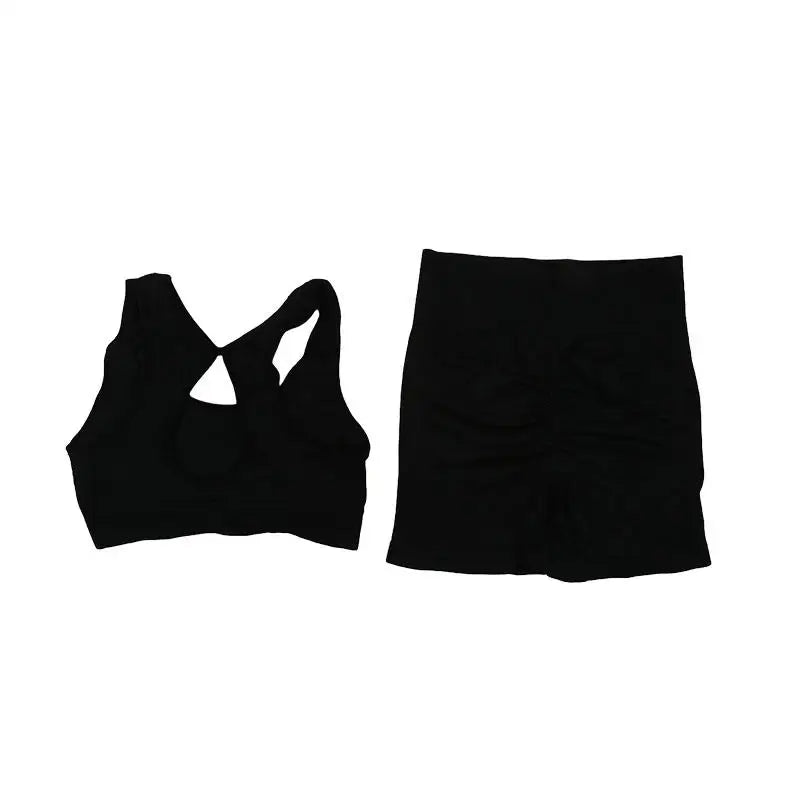 Women Gym Set Sports Bra Top & Shorts
